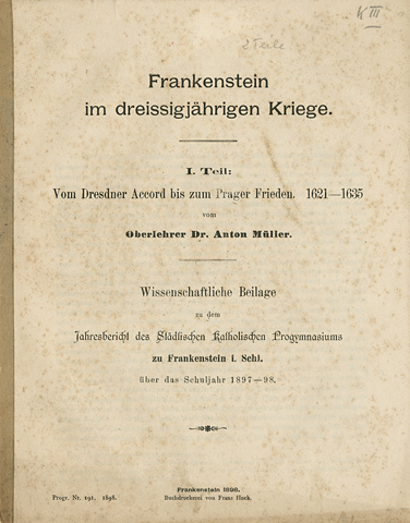 1898 Progymnasium Beilage zum Jahresbericht